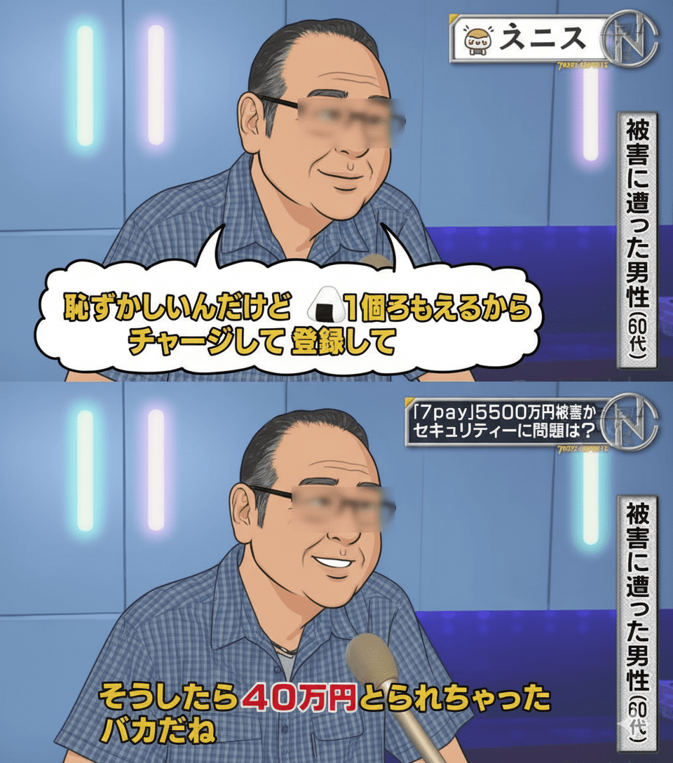 セブンペイ事件の被害者の大物のおじさん